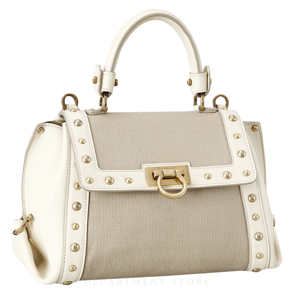 FERRAGAMO(USED)페레가모 패브릭 소피아백